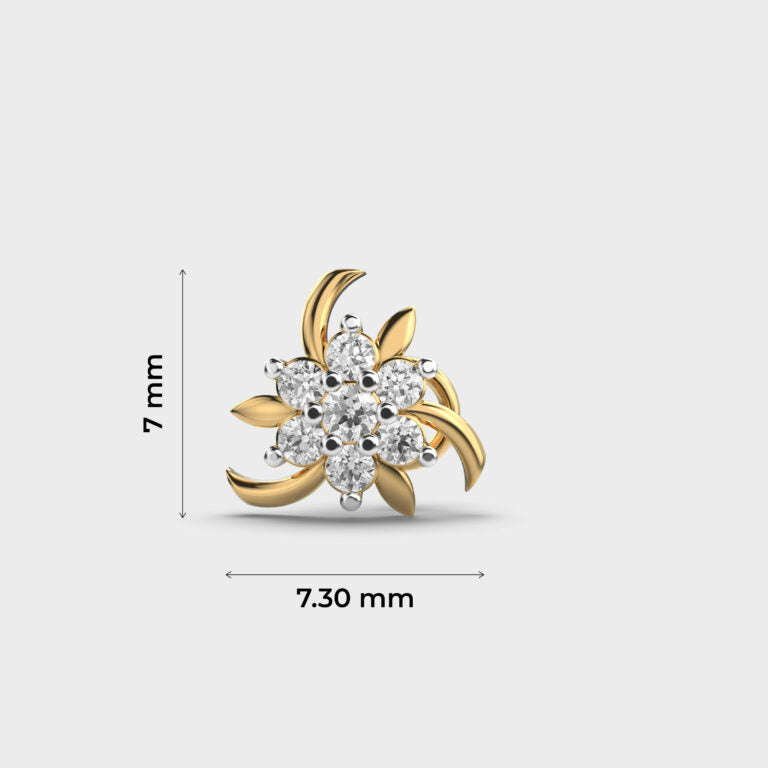 Flaring Posy Diamond Nosepin