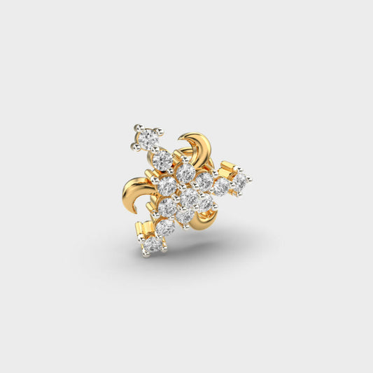 Starry Edges Diamond Nosepin