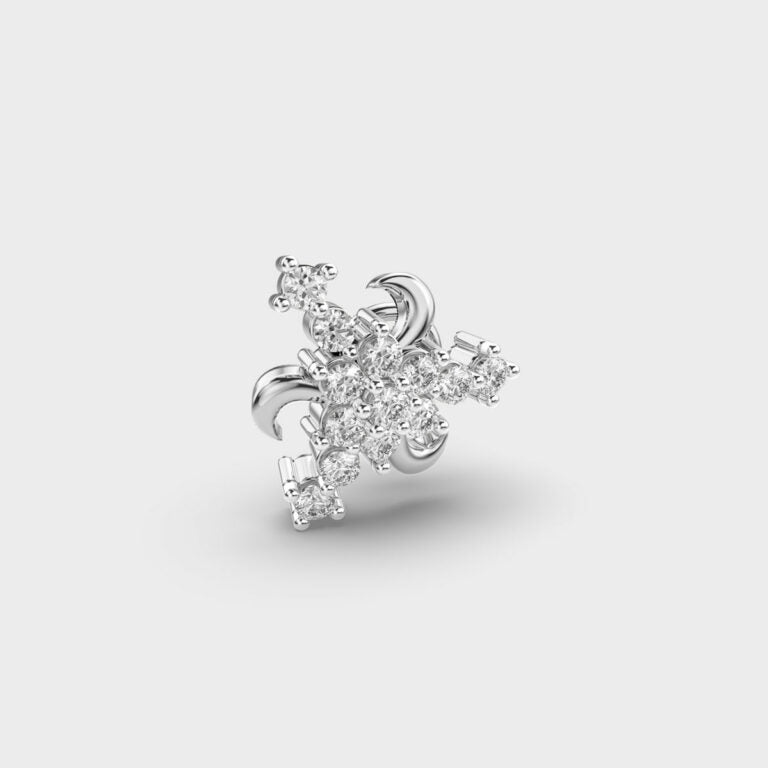 Starry Edges Diamond Nosepin