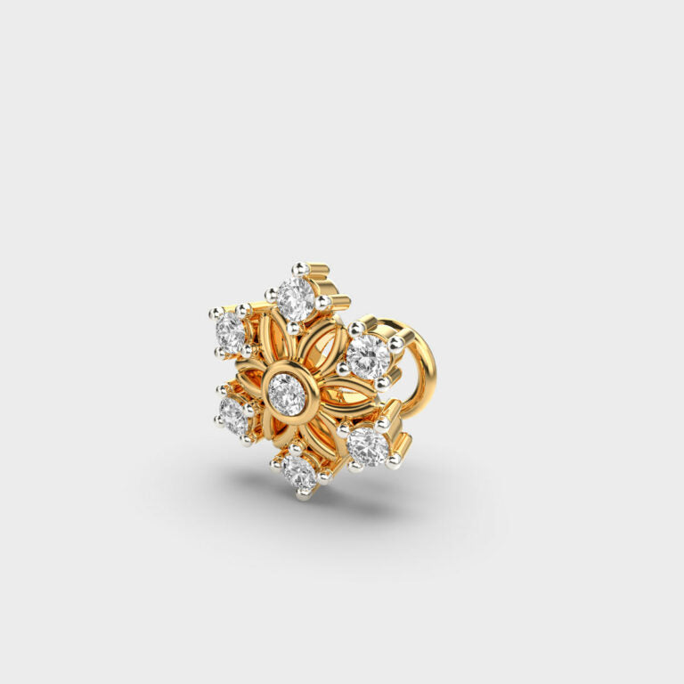 Mesmerizing Floret Diamond Nosepin