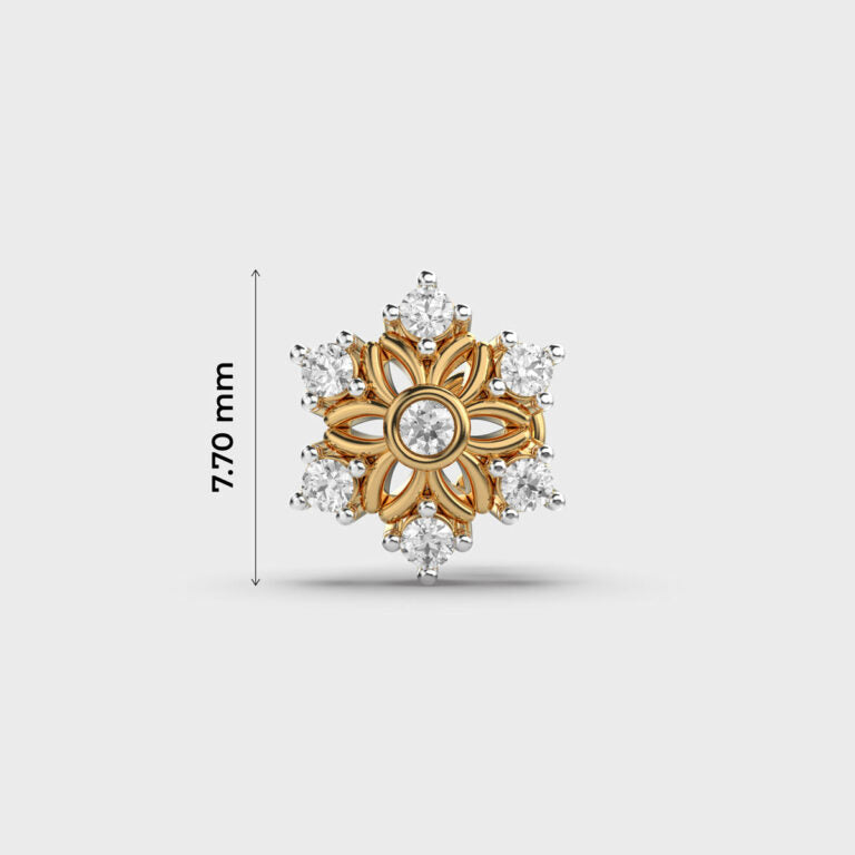 Mesmerizing Floret Diamond Nosepin