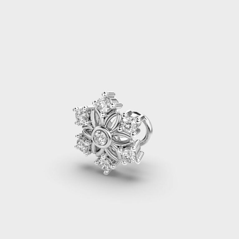 Mesmerizing Floret Diamond Nosepin