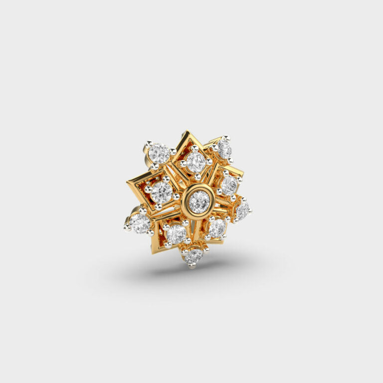Balanced Star Diamond Nosepin