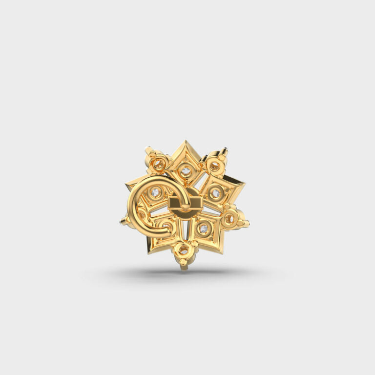 Balanced Star Diamond Nosepin