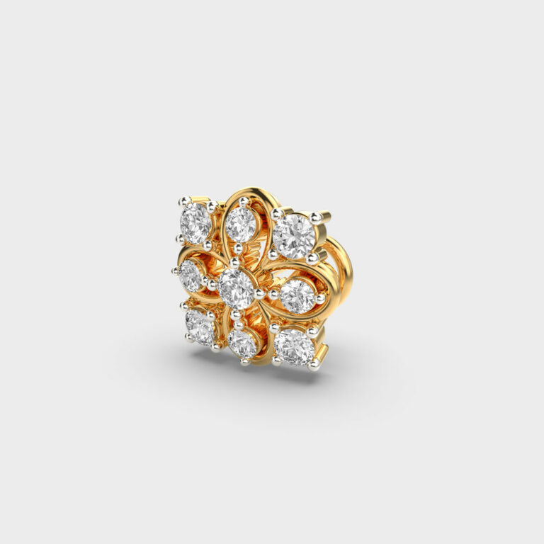Kaleidoscope Whirl Diamond Nosepin