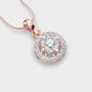 Sun With Halo Diamond Pendant (Without Chain)