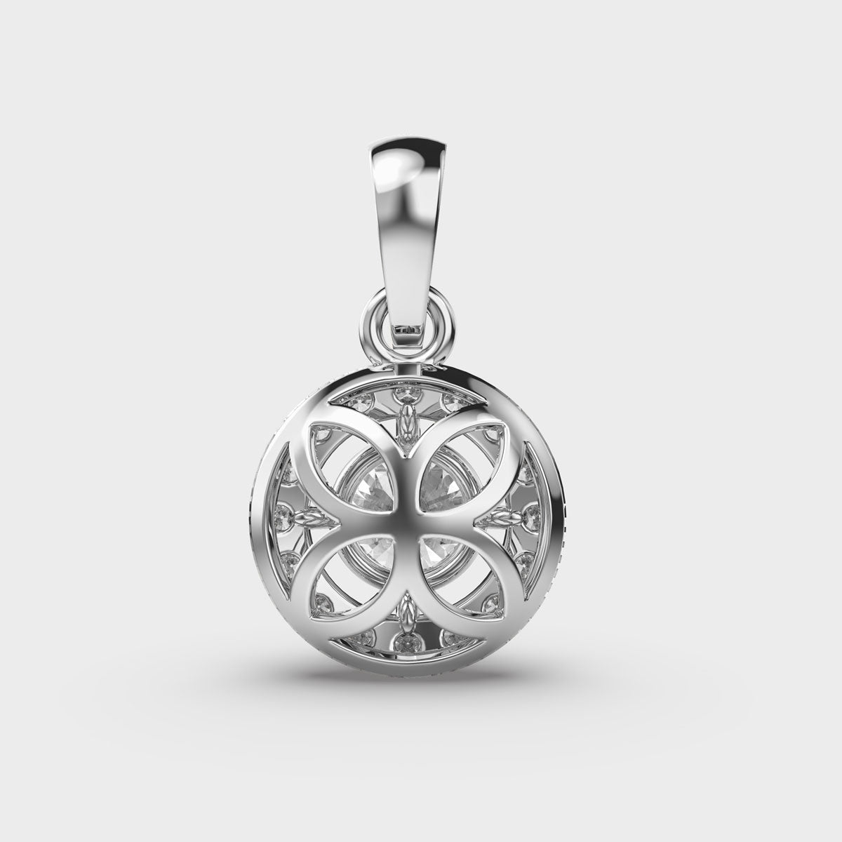 Sun With Halo Diamond Pendant (Without Chain)