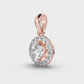 Sun With Halo Diamond Pendant (Without Chain)