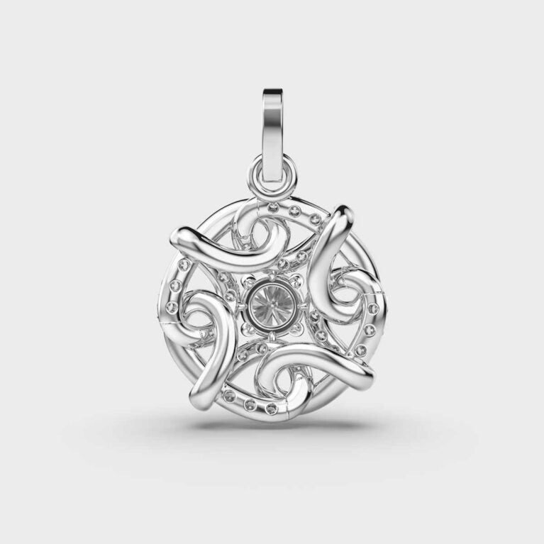 Twirling Tales Diamond Pendant (Without Chain)