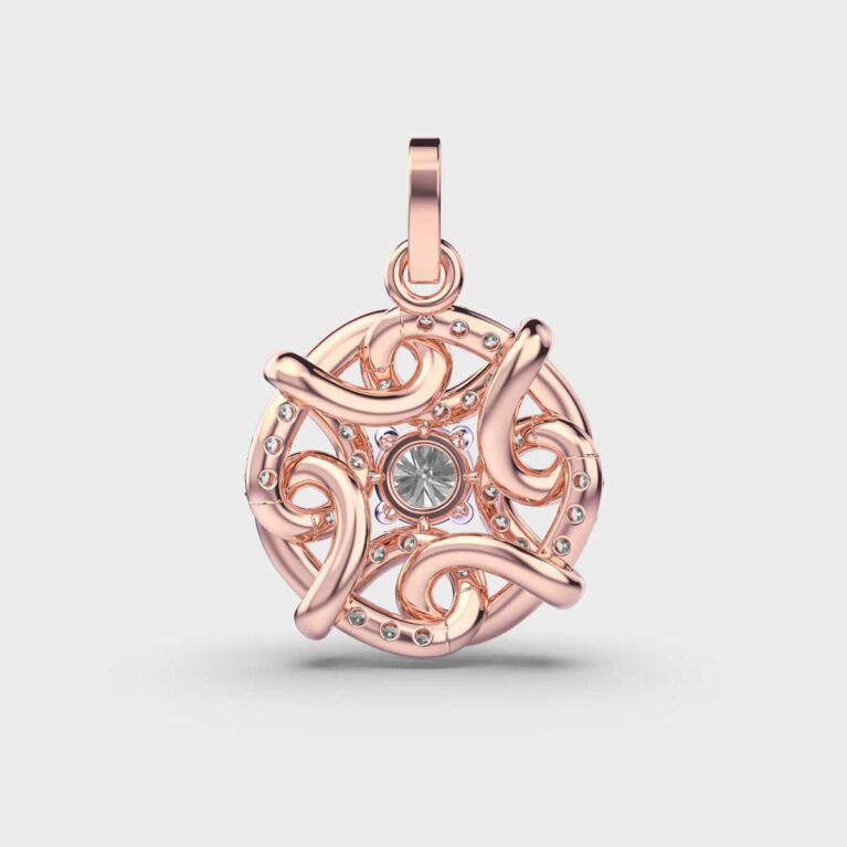 Twirling Tales Diamond Pendant (Without Chain)