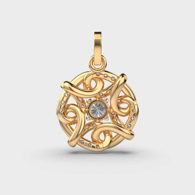 Twirling Tales Diamond Pendant (Without Chain)