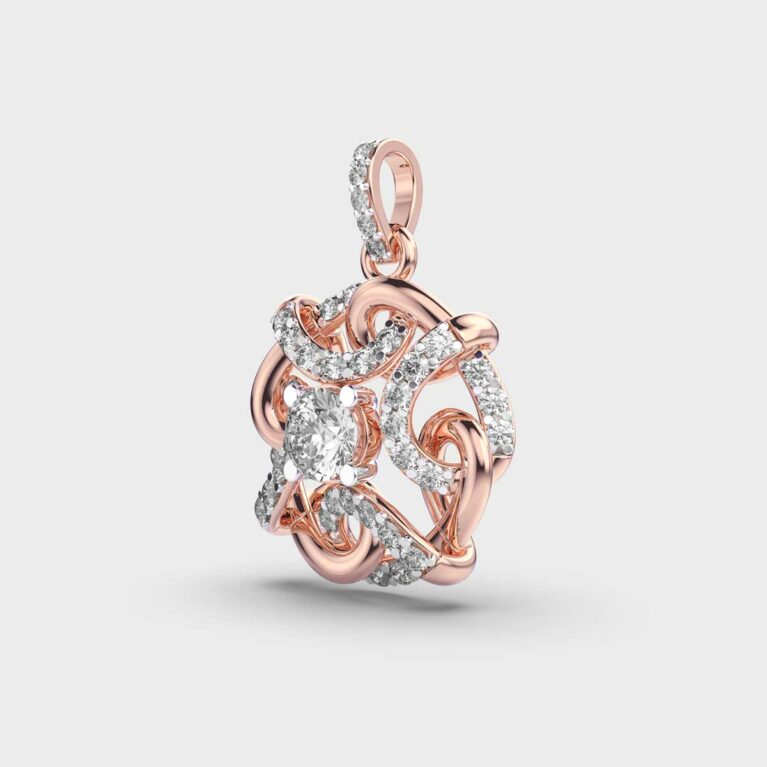 Twirling Tales Diamond Pendant (Without Chain)