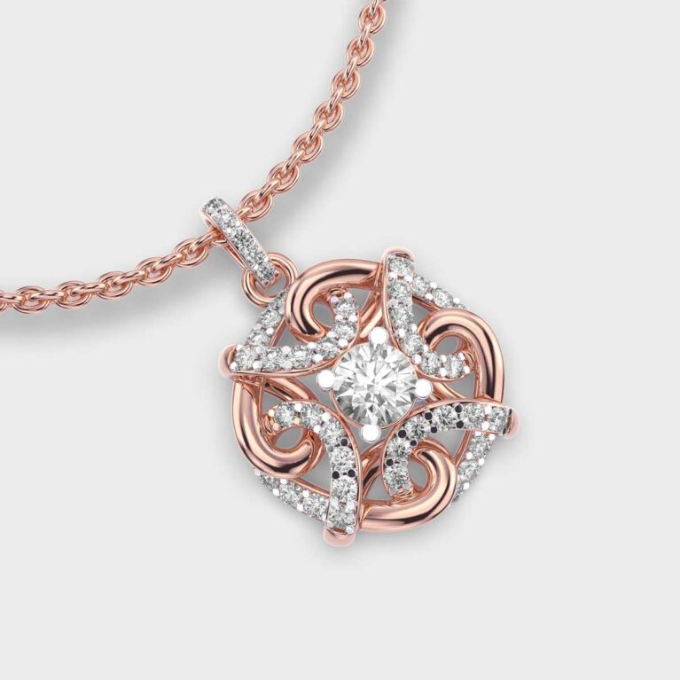 Twirling Tales Diamond Pendant (Without Chain)