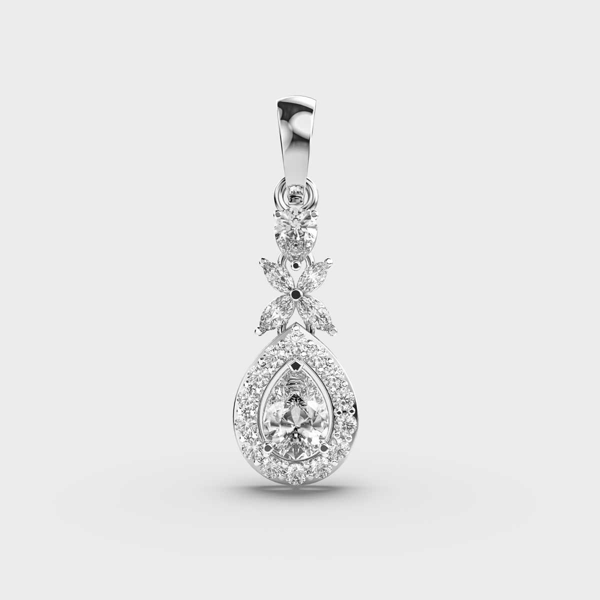 Alluring Diamond Drop Pendant (Without Chain)
