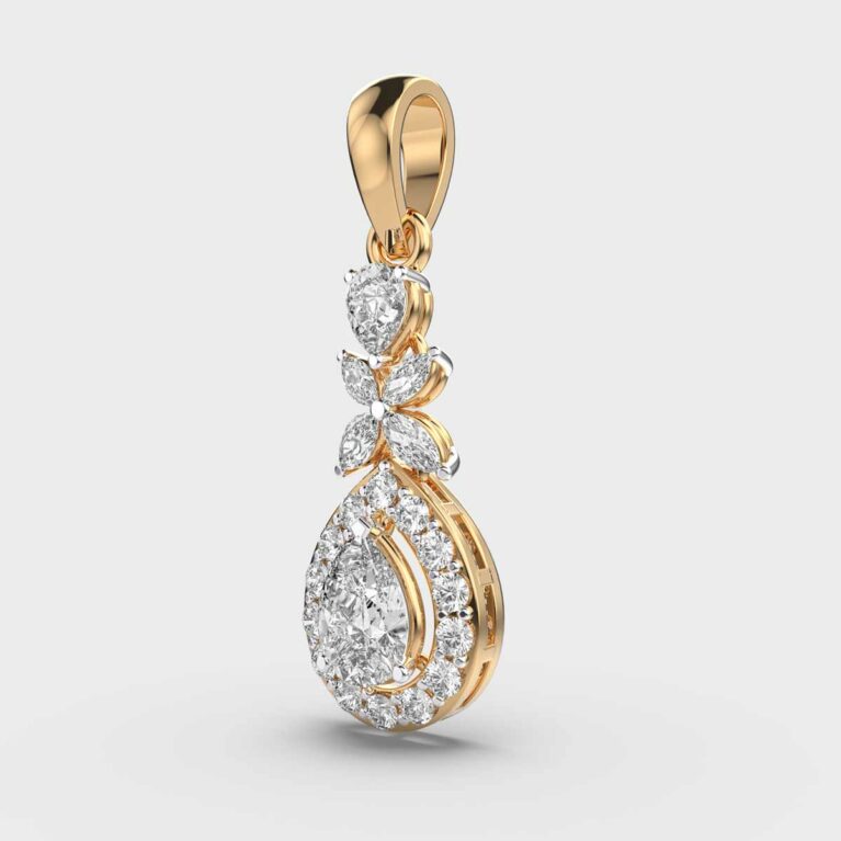Alluring Diamond Drop Pendant (Without Chain)