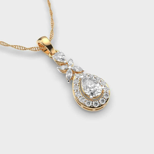 Alluring Diamond Drop Pendant (Without Chain)