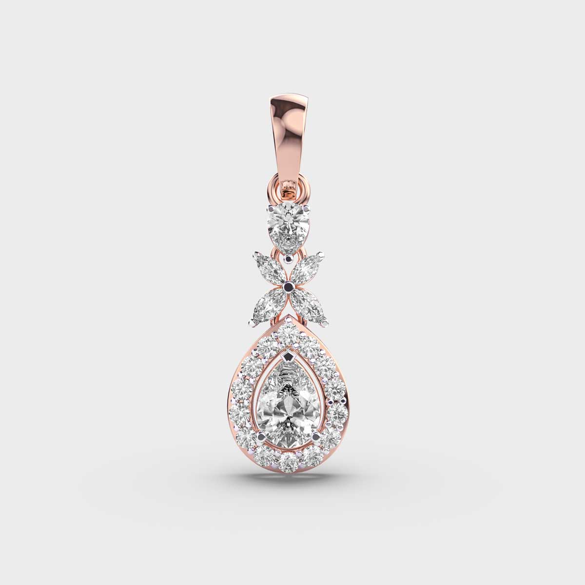 Alluring Diamond Drop Pendant (Without Chain)