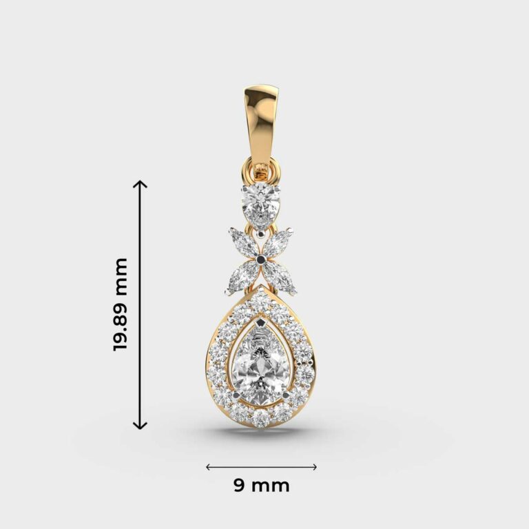 Alluring Diamond Drop Pendant (Without Chain)