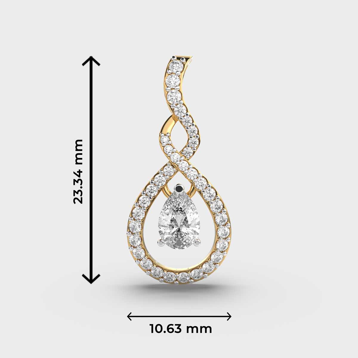Refreshing Raindrop Diamond Pendant (With Chain)