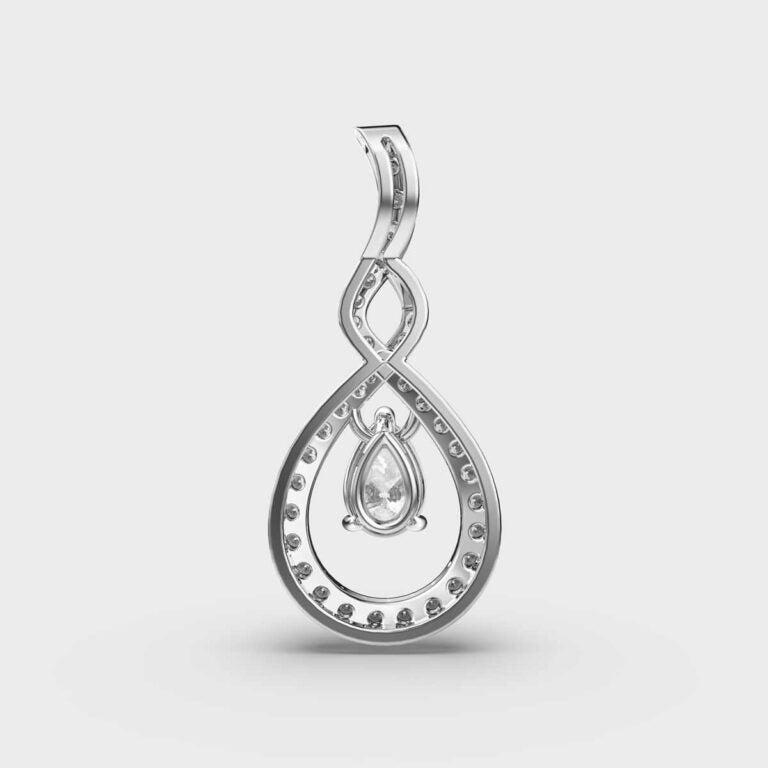 Refreshing Raindrop Diamond Pendant (With Chain)