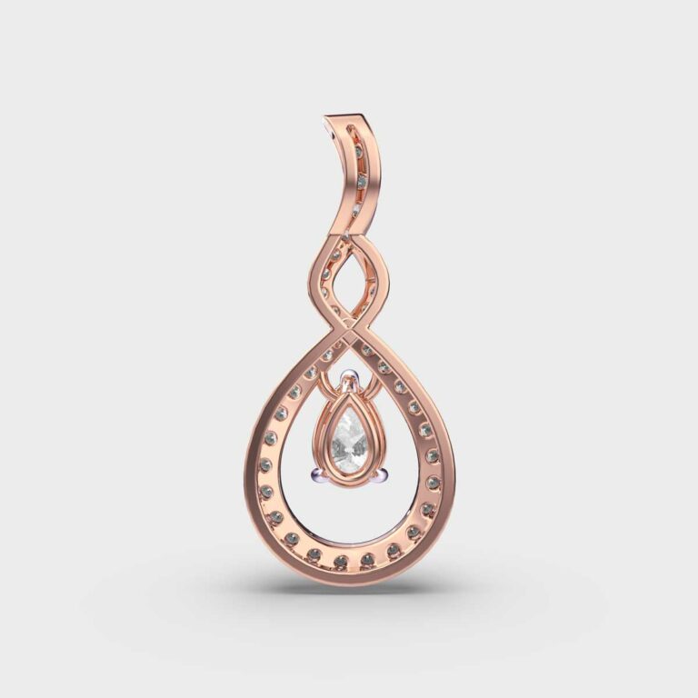 Refreshing Raindrop Diamond Pendant (With Chain)