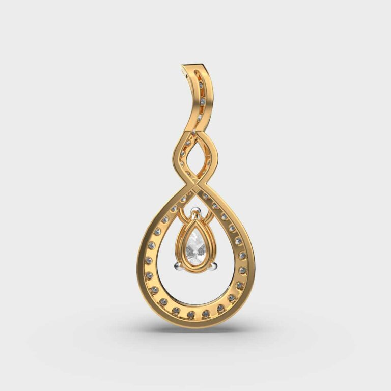 Refreshing Raindrop Diamond Pendant (With Chain)