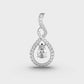 Refreshing Raindrop Diamond Pendant (With Chain)
