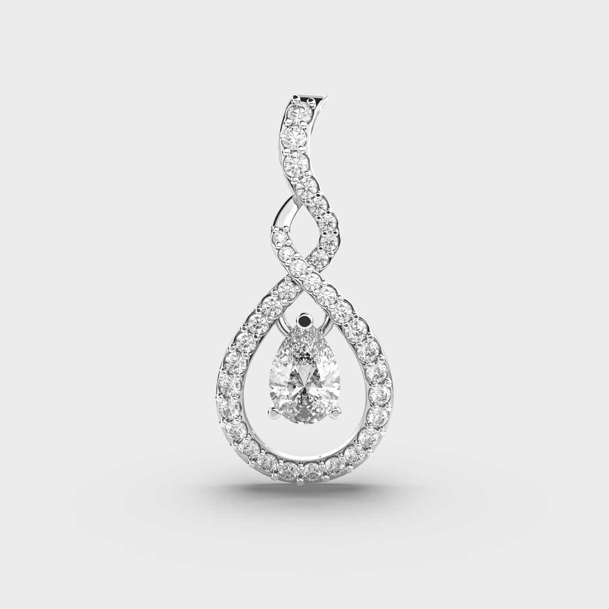 Refreshing Raindrop Diamond Pendant (With Chain)