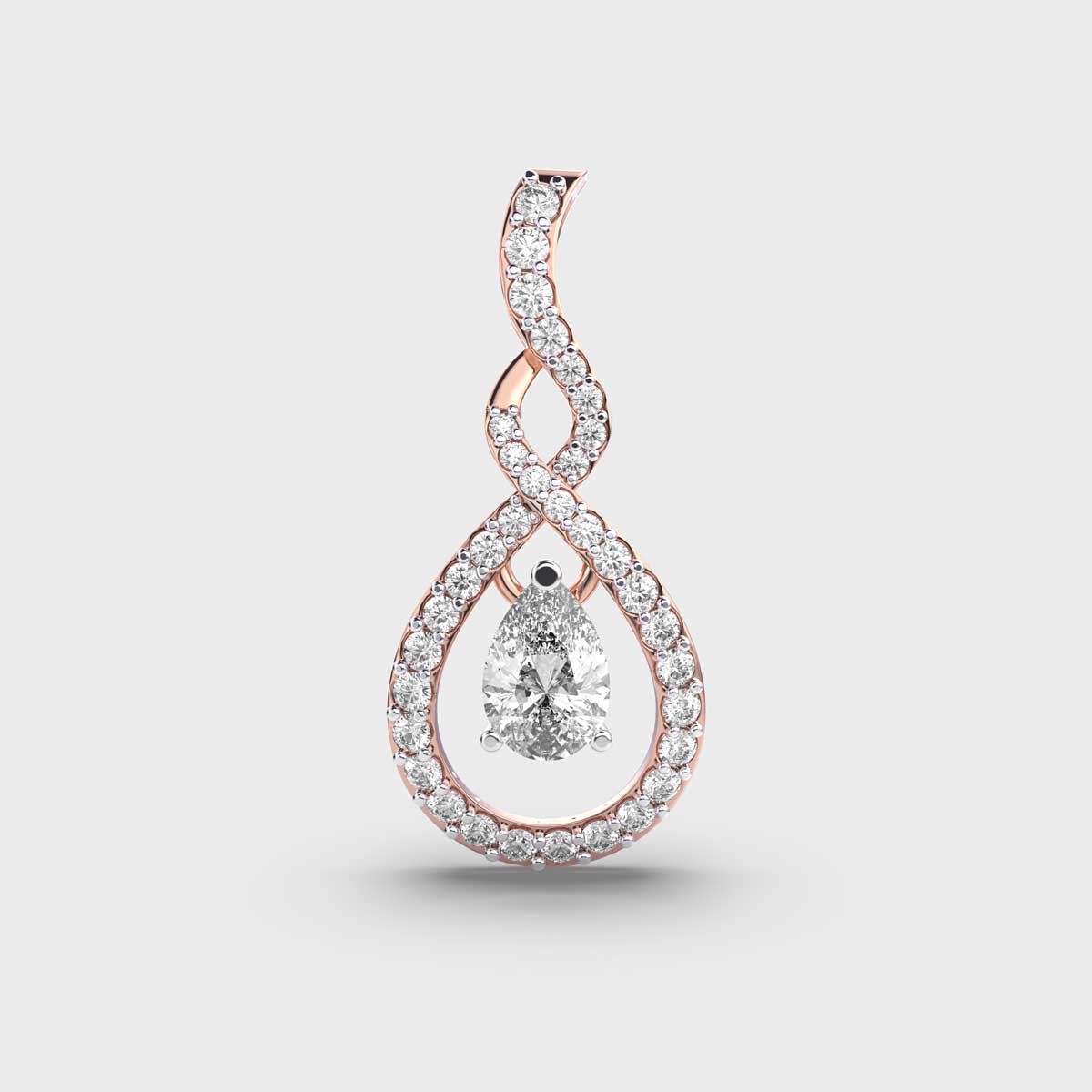 Refreshing Raindrop Diamond Pendant (With Chain)