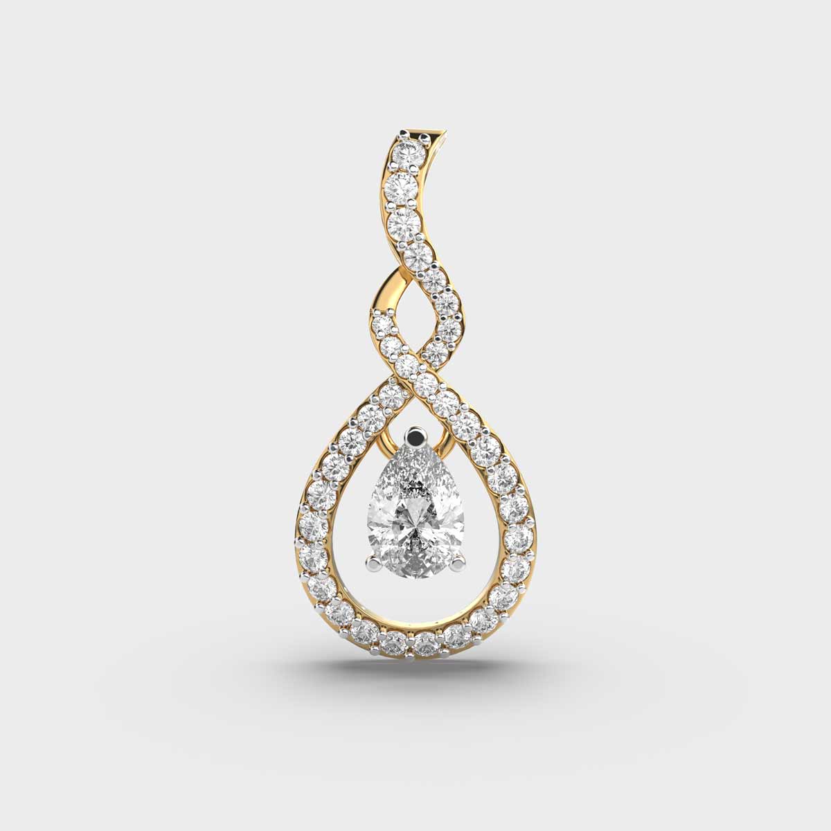 Refreshing Raindrop Diamond Pendant (With Chain)