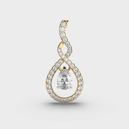 Refreshing Raindrop Diamond Pendant (With Chain)