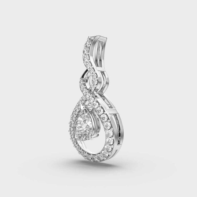 Refreshing Raindrop Diamond Pendant (With Chain)