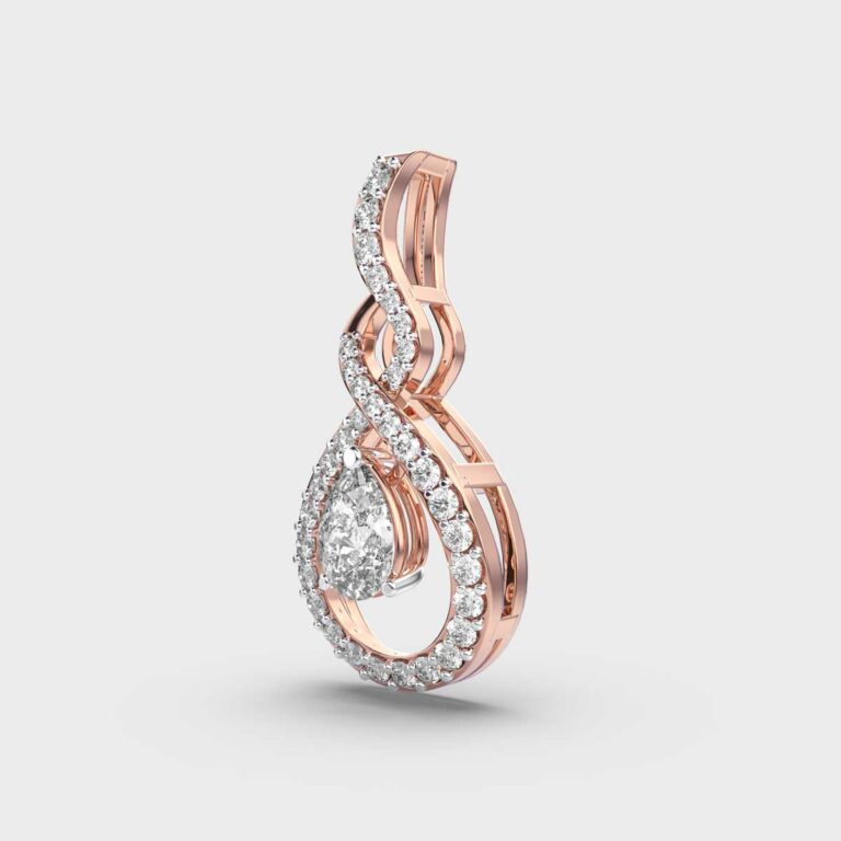 Refreshing Raindrop Diamond Pendant (With Chain)