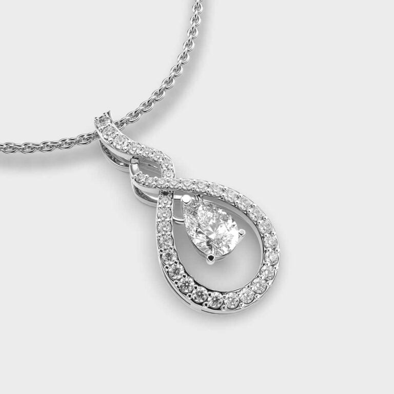 Refreshing Raindrop Diamond Pendant (With Chain)