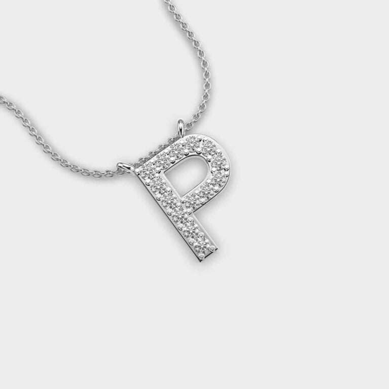 Powerpacked ‘P’ Diamond Pendant (With Chain)
