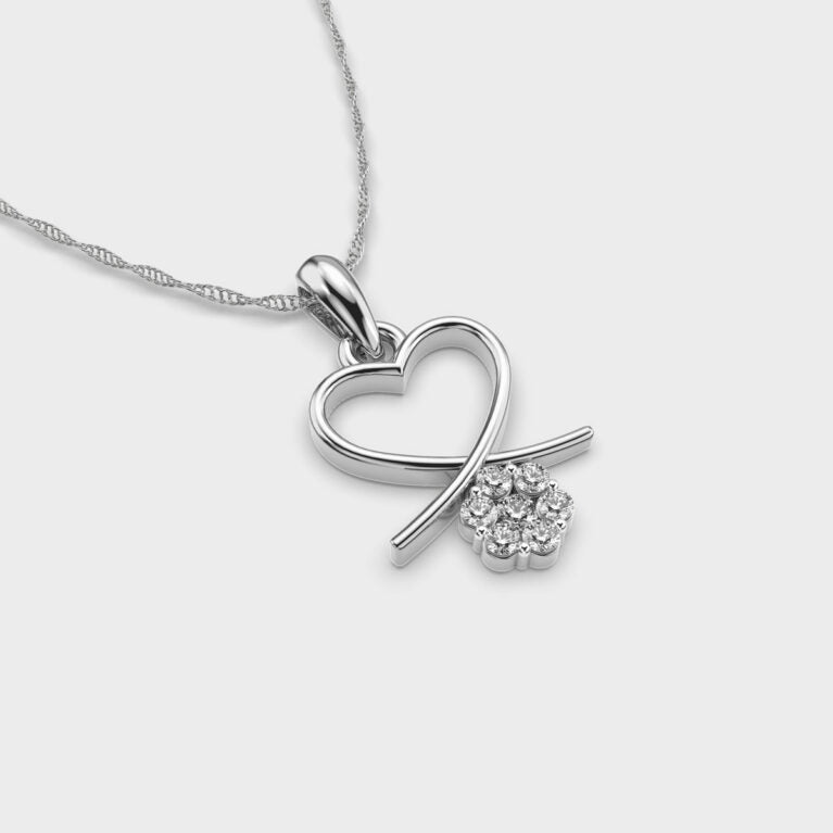 Magical Heart Diamond Pendant (Without Chain)
