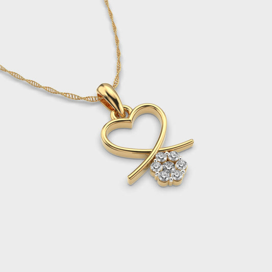 Magical Heart Diamond Pendant (Without Chain)