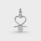 Magical Heart Diamond Pendant (Without Chain)