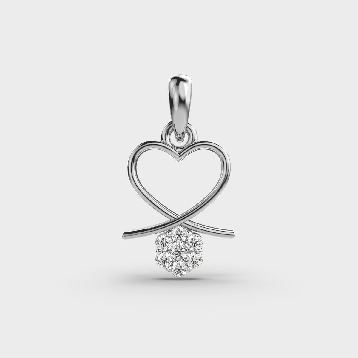 Magical Heart Diamond Pendant (Without Chain)