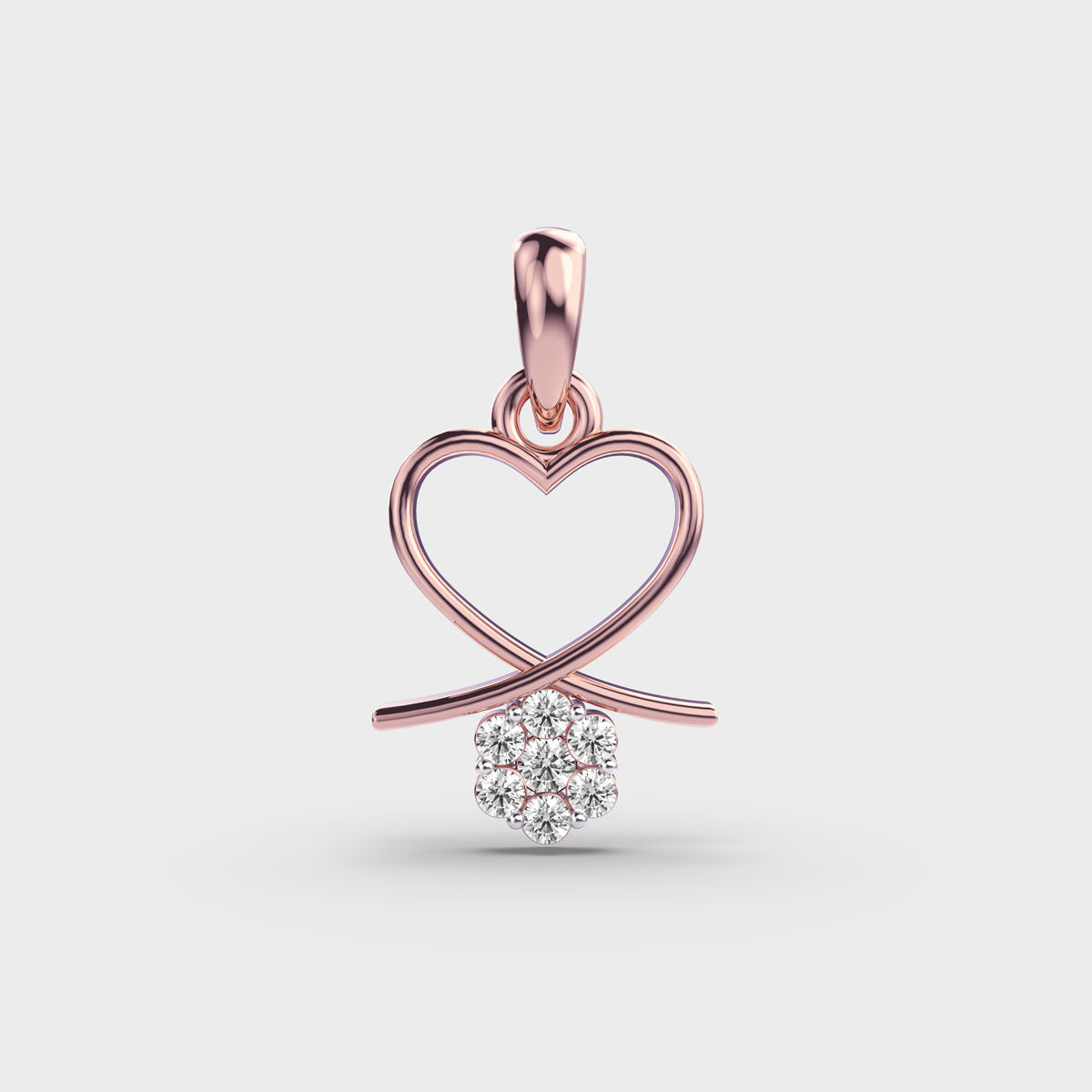 Magical Heart Diamond Pendant (Without Chain)