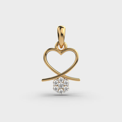 Magical Heart Diamond Pendant (Without Chain)