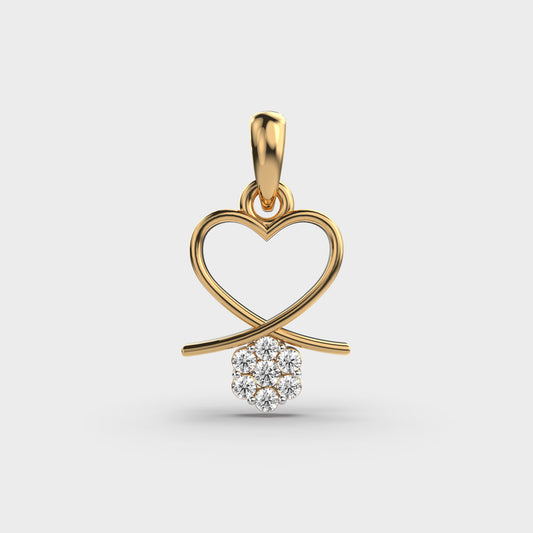 Magical Heart Diamond Pendant (Without Chain)