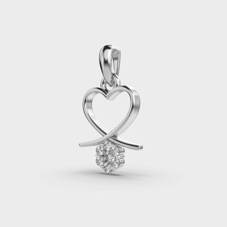 Magical Heart Diamond Pendant (Without Chain)