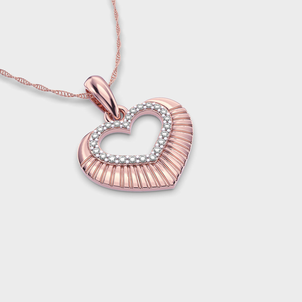 Ripples of Love Diamond Pendant (Without Chain)