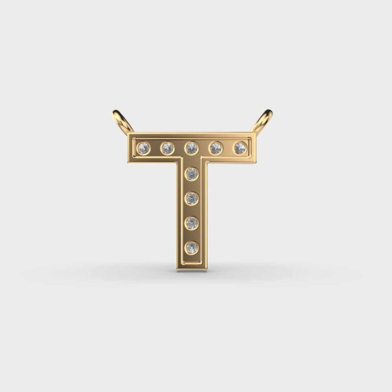 Thoughtful ‘T’ Diamond Pendant (With Chain)