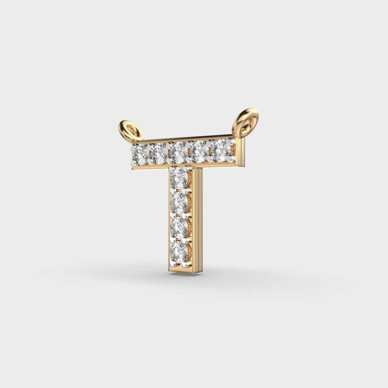 Thoughtful ‘T’ Diamond Pendant (With Chain)