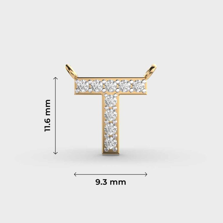 Thoughtful ‘T’ Diamond Pendant (With Chain)