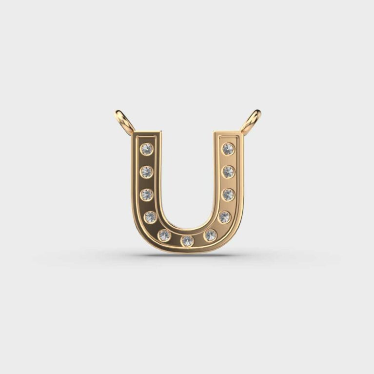 Unbeatable ‘U’ Diamond Pendant (With Chain)