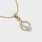 Periwinkle and Leaf Diamond Pendant (Without Chain)