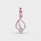 Periwinkle and Leaf Diamond Pendant (Without Chain)